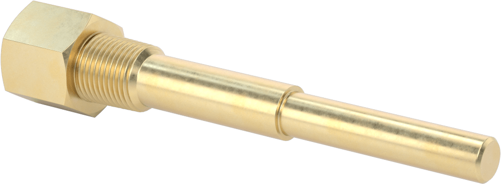Termovell, 6 inç x 1/4 inç şaft için, Pirinç, 1/2 NPT Bağlantı