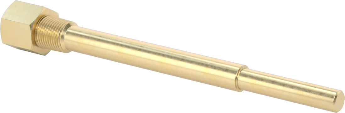 Termovell, 9“ x 1/4” gövde için, Pirinç, 1/2 NPT Bağlantı