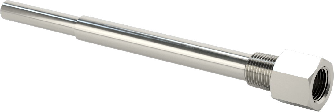 Termovell, 9“ x 1/4” gövde için, 304 Paslanmaz Çelik, 1/2 NPT Bağlantı