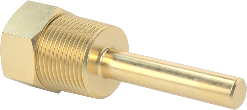 Termovell, 4“ x 1/4” Mil için, Pirinç, 1 NPT Erkek Bağlantı