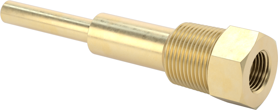 Termovell, 6 inç x 1/4 inç şaft için, Pirinç, 1 NPT Erkek Bağlantı