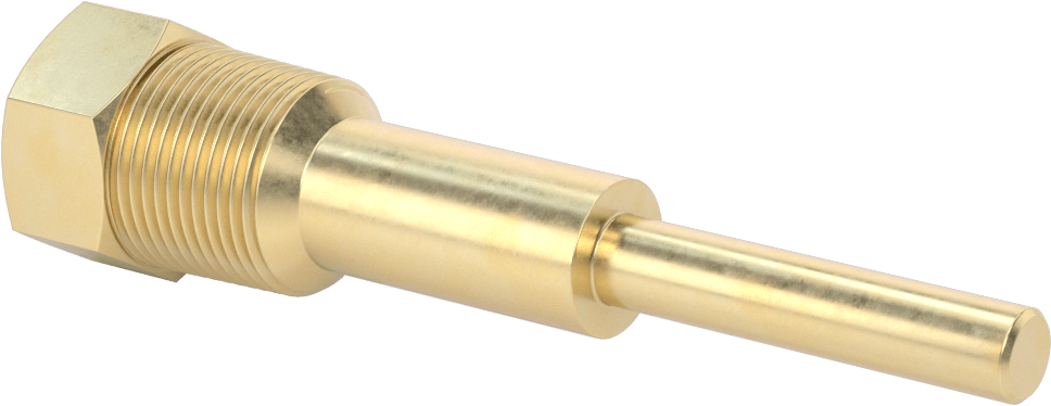 Termovell, 6 inç x 1/4 inç şaft için, Pirinç, 1 NPT Erkek Bağlantı