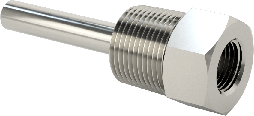 Termovell, 4“ x 1/4” Mil için, 316 Paslanmaz Çelik, 1 NPT Bağlantı