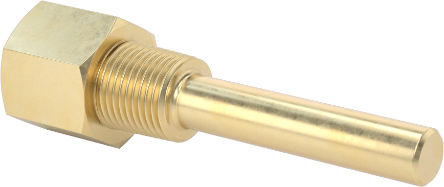Termovell, 4“ x 1/4” Mil için, Pirinç, 1/2 NPT Bağlantı