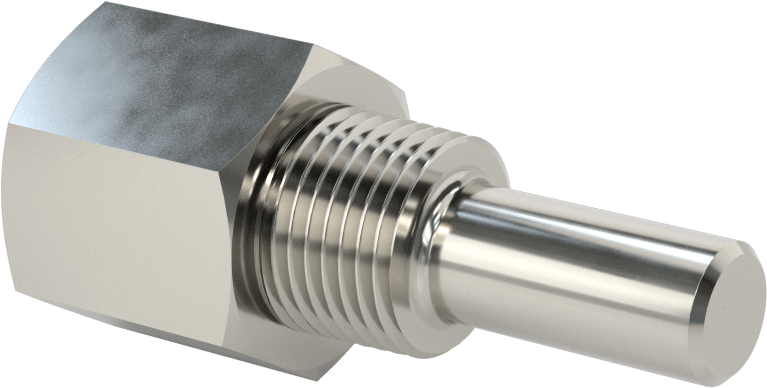 Termovell, 2-1/2“ x 1/4” Mil için, 304 Paslanmaz Çelik, 1/2 NPT Bağlantı