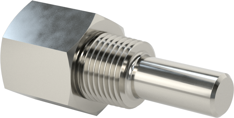 Termovell, 2-1/2“ x 1/4” Mil için, 316 Paslanmaz Çelik, 1/2 NPT Bağlantı