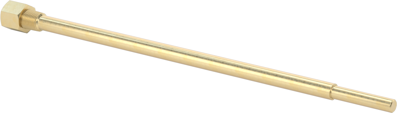 Termovell, 18" Uzunlukta Sap için, Pirinç, 1/2 NPT Bağlantı