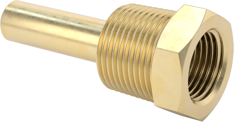 Termovell, 2-1/2“ x 1/4” Mil için, Pirinç, 3/4 NPT Bağlantı