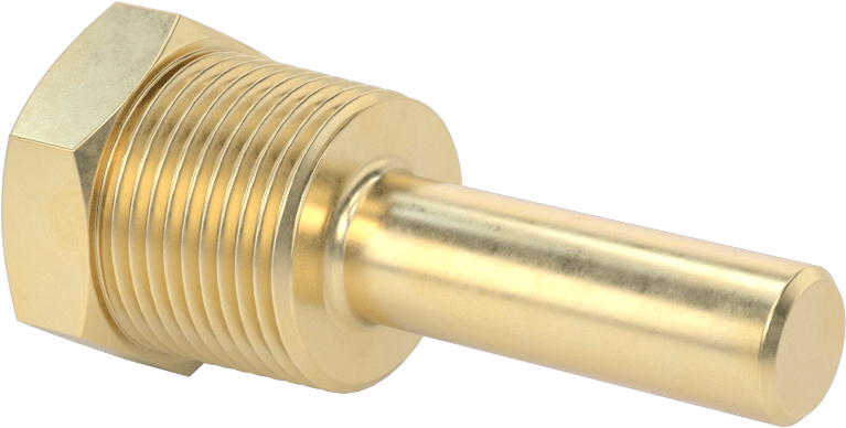 Termovell, 2-1/2“ x 1/4” Mil için, Pirinç, 3/4 NPT Bağlantı