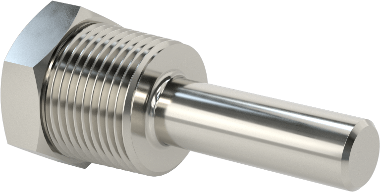 Termovell, 2-1/2“ x 1/4” Mil için, 304 Paslanmaz Çelik, 3/4 NPT Bağlantı