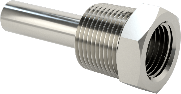 Termovell, 2-1/2“ x 1/4” Mil için, 304 Paslanmaz Çelik, 3/4 NPT Bağlantı