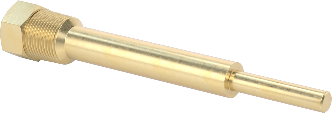Termovell, 9“ x 1/4” gövde için, Pirinç, 1 NPT Erkek Bağlantı