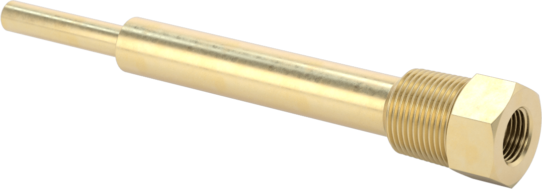 Termovell, 9“ x 1/4” gövde için, Pirinç, 1 NPT Erkek Bağlantı