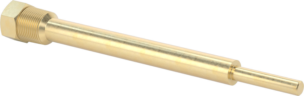 Termovell, 12" Uzunlukta Gövde, Pirinç, 1 NPT Erkek Bağlantı