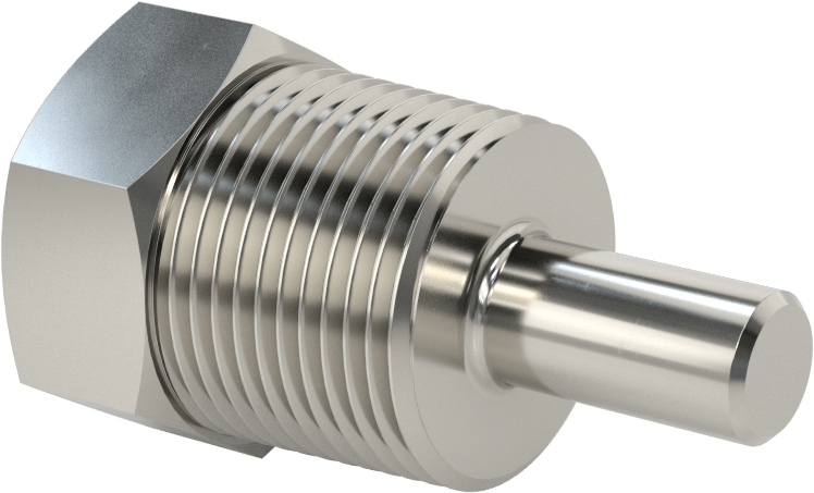 Termovell, 2-1/2“ x 1/4” Mil için, 316 Paslanmaz Çelik, 1 NPT Bağlantı