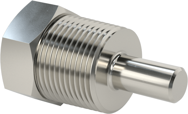 Termovell, 2-1/2“ x 1/4” Mil için, 304 Paslanmaz Çelik, 1 NPT Bağlantı