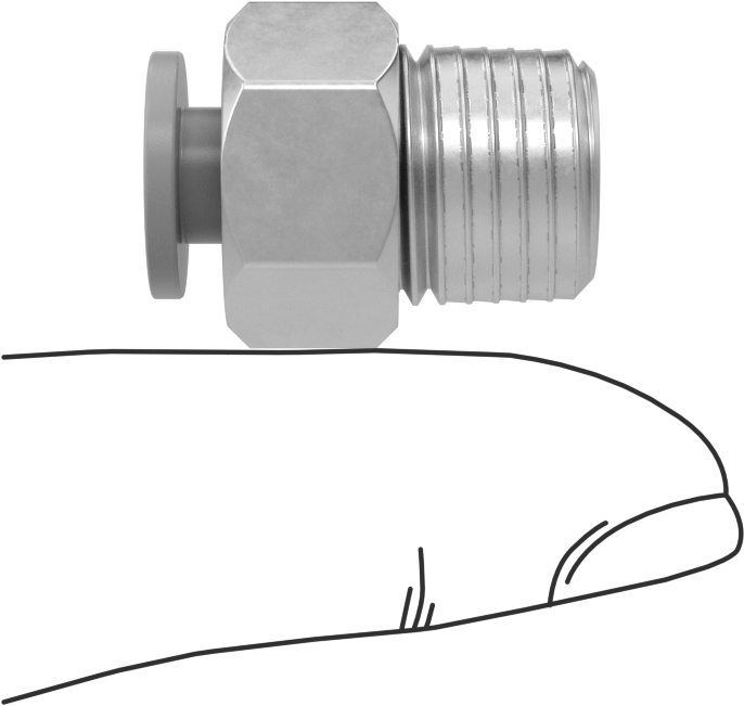 Bas-Bağlan Pirinç Gövde Delikli Vana, Adaptör, 1/4 NPT Erkek, 1/4" Boru Dış Çapı için, 0,01 inç Çap
