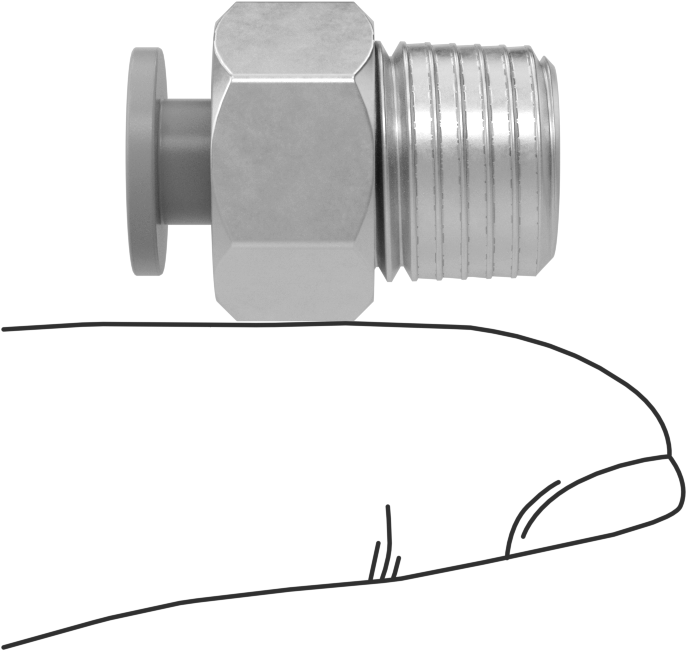 Bas-Bağlan Pirinç Gövde Delikli Vana, Adaptör, 1/4 NPT Erkek, 1/4" Boru Dış Çapı için, 0,055" Çap