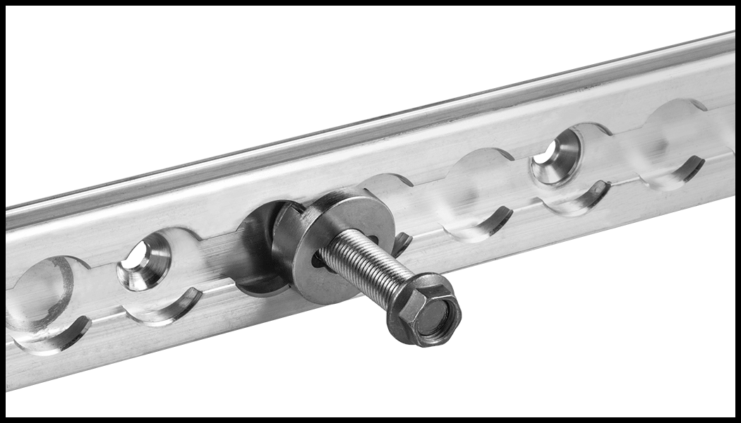 Mounting Stud Installed on Quick-Adjust Track