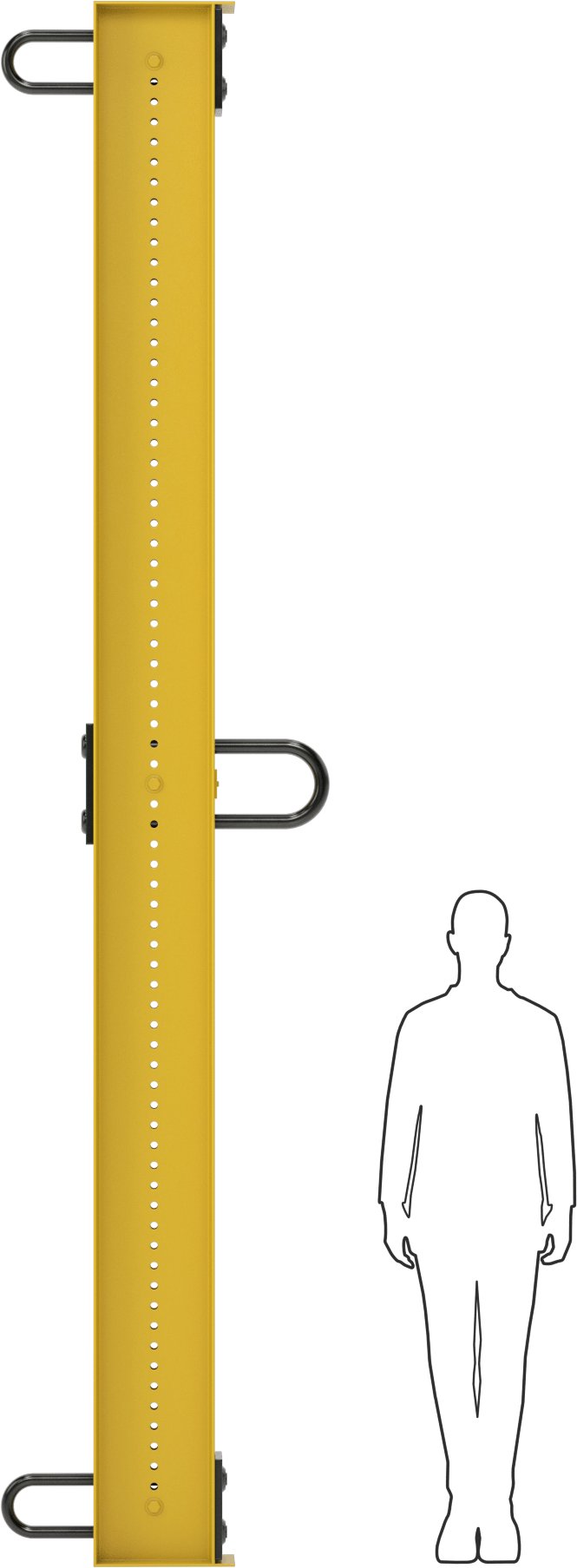 Braketli Çelik Kaldırma Kirişi, 12000 lbs. Kapasite, 20“ ila 144” Açıklık