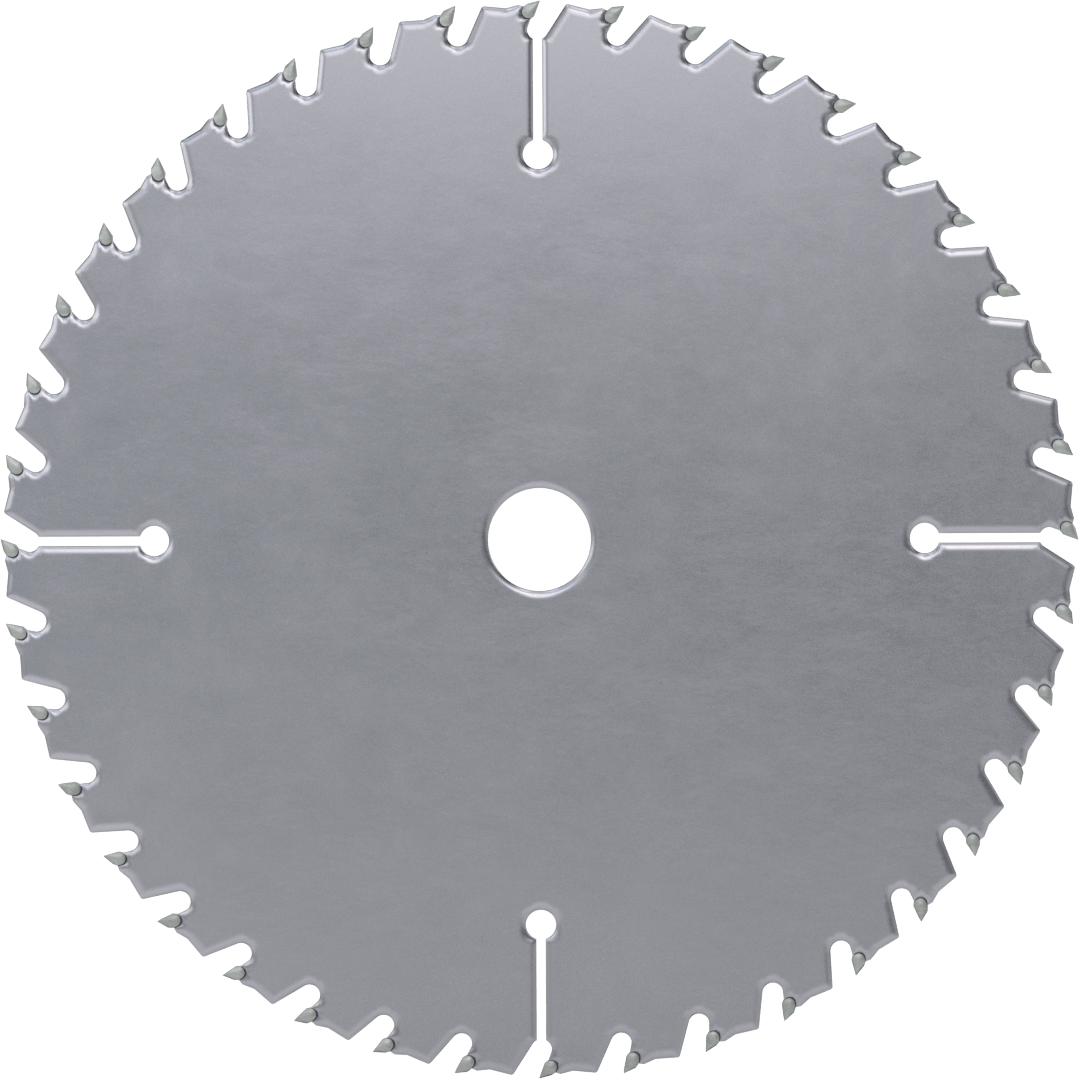 Ahşap için Testere Bıçağı, Dairesel, Yuvarlak Mil Deliği, 6-1/2" Çap, 40 Diş