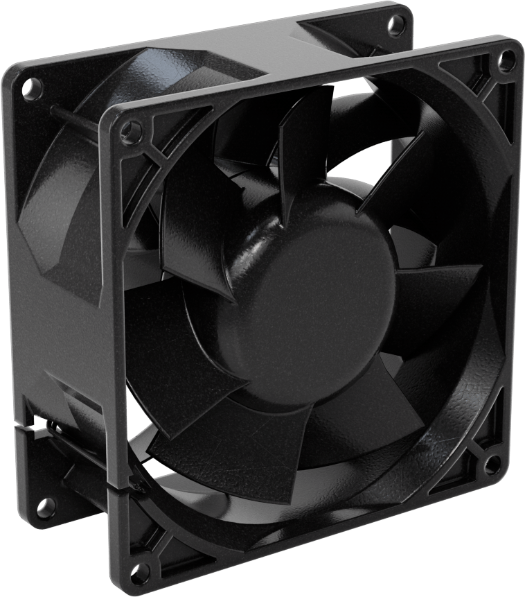 Yüksek Çıkışlı Ekipman Soğutma Fanı, 3,62 inç Kare, 85 ila 265V AC, 88 CFM Hava Akışı