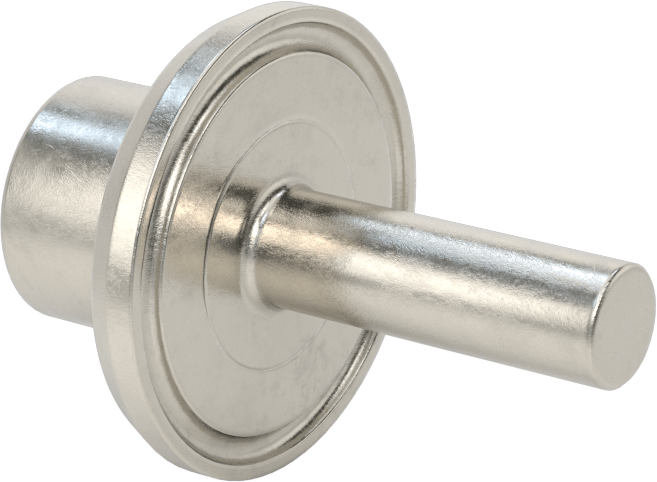 Gıda ve İçecek Sıhhi Bağlantılı Termovell, Hızlı Kelepçe, 1“ ve 1-1/2” Boru Dış Çapı için, 2-1/2" Mil Uzunluğu