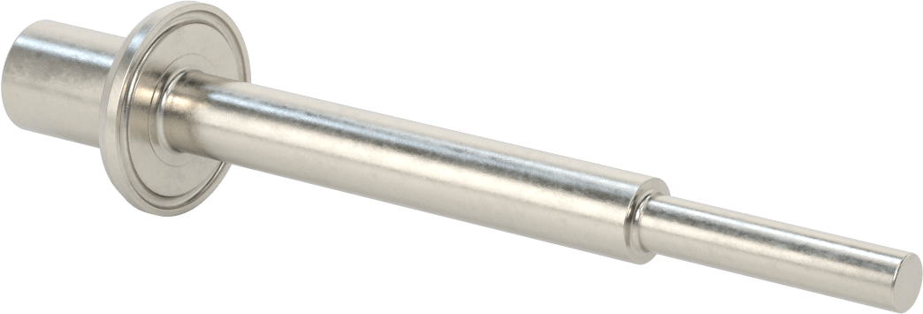 Gıda ve İçecek Sıhhi Bağlantılı Termovell, Hızlı Kelepçe, 1“ ve 1-1/2” Boru Dış Çapı için, 9" Sap Uzunluğu