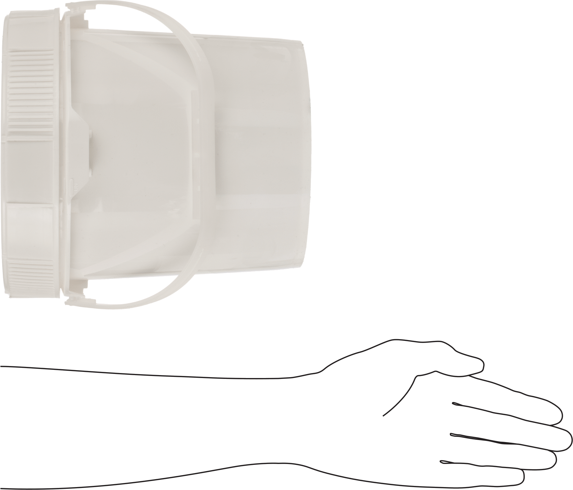 Twist-Lock Kapaklı UN Uyumlu Nakliye Kovası, Tehlikeli Katılar için, 1 1/4 Galon Kapasite, 8-7/8" Çap, Beyaz Kapak