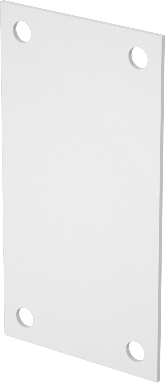 Elektrik Muhafaza Paneli, Beyaz Boyalı Çelik, 4-1/4“ Yükseklik x 2-1/4” Genişlik