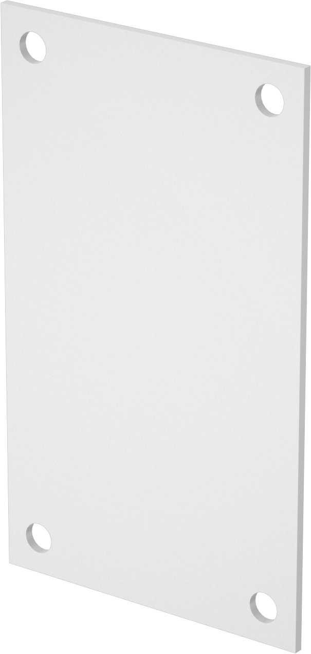 Elektrik Muhafaza Paneli, Beyaz Boyalı Çelik, 4-7/8“ Yükseklik x 2-7/8” Genişlik