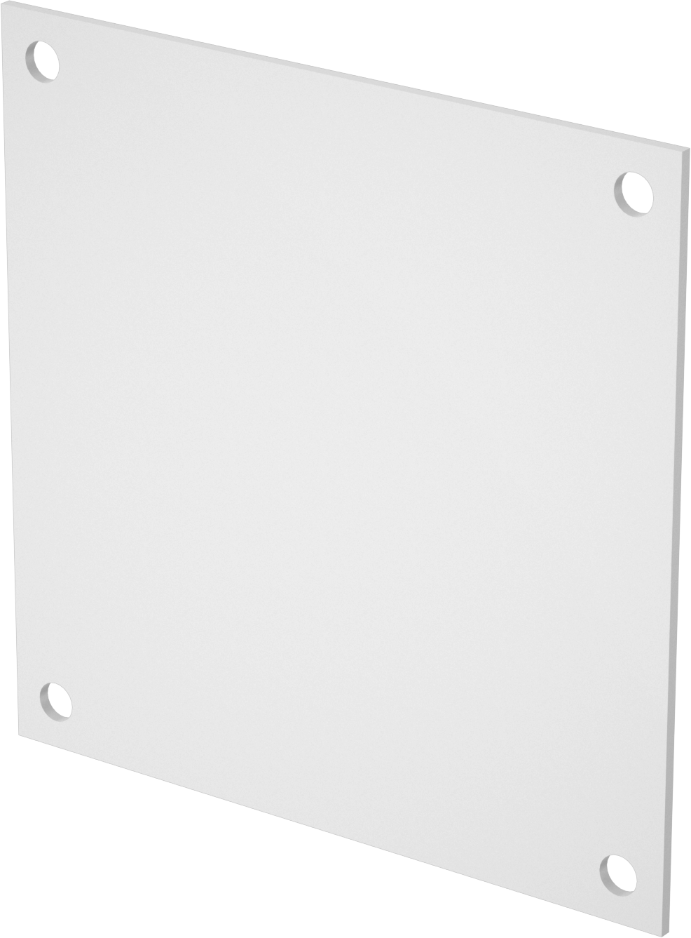 Elektrik Muhafaza Paneli, Beyaz Boyalı Çelik, 4-7/8“ Yükseklik x 4-7/8” Genişlik