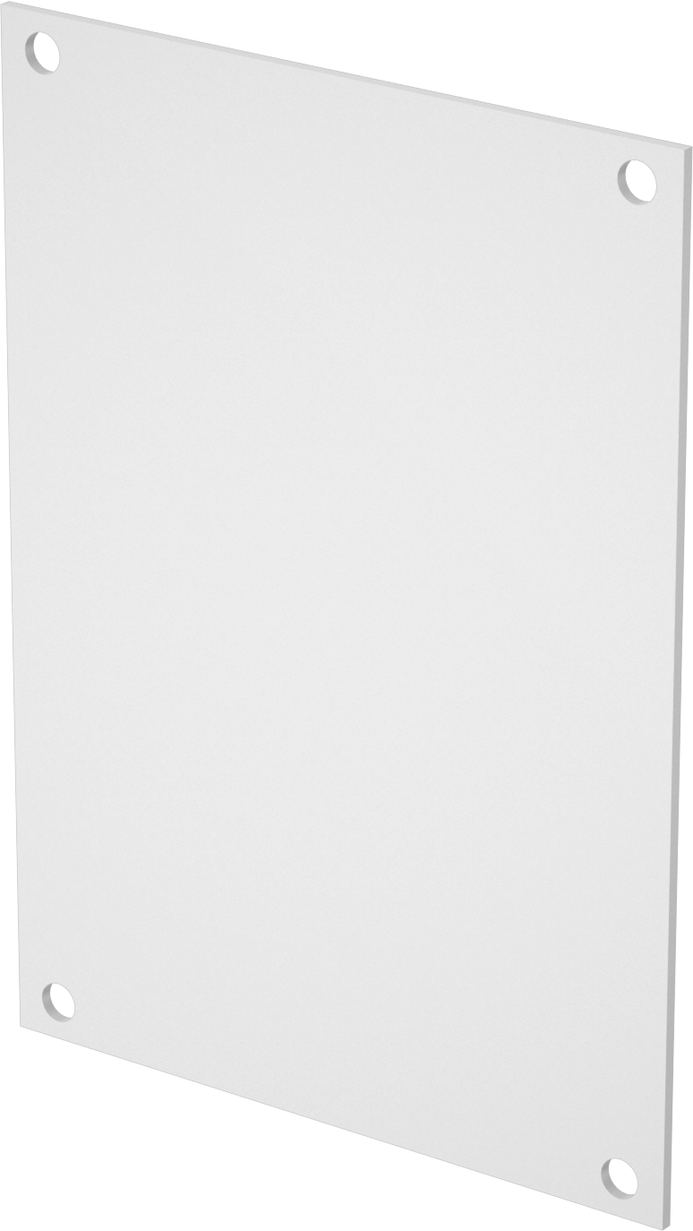 Elektrik Muhafaza Paneli, Beyaz Boyalı Çelik, 6-3/4“ Yükseklik x 4-7/8” Genişlik