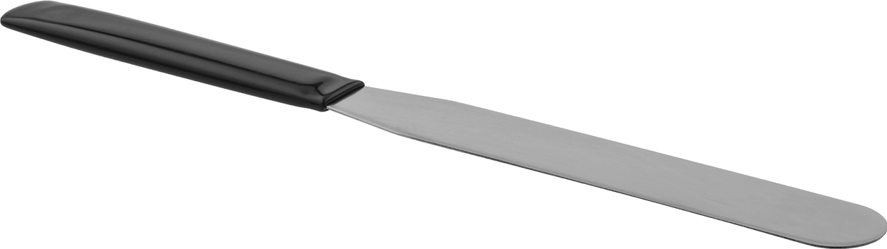 Yuvarlak Uçlu Paslanmaz Çelik Spatula, Vinil Plastik Saplı, 6-1/2" Uzunluk