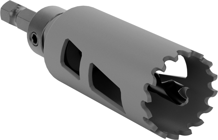 Yerleşik Mil ile 1-1/8" Çaplı Delik Testere