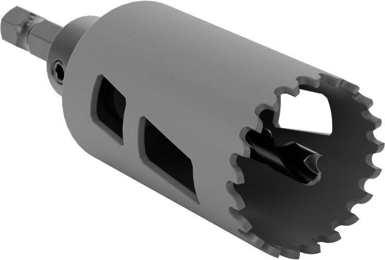 Yerleşik Mil ile 1-3/8" Çaplı Delik Testeresi