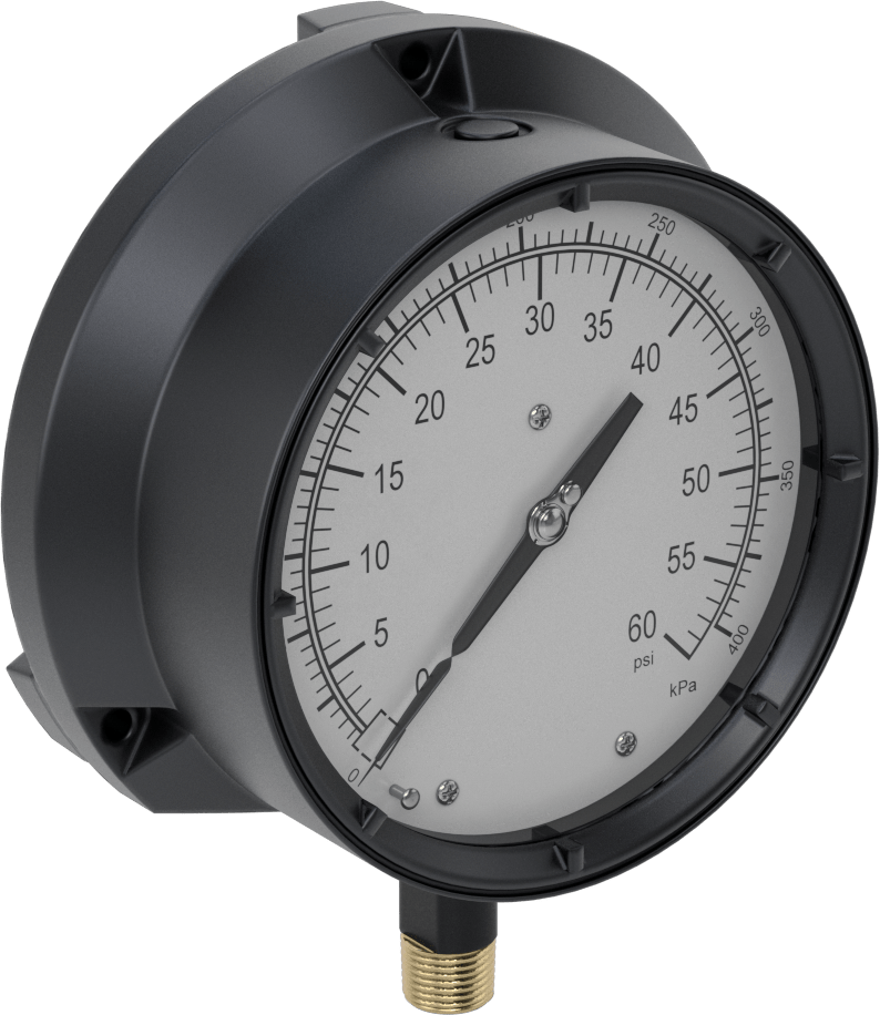Basınç Test Göstergesi, Alüminyum Kasa, 6" Kadran, 0-60 PSI