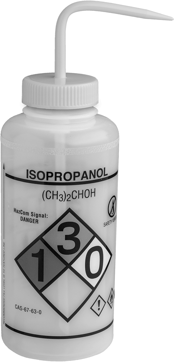 Açılı Nozullu Sıkma Şişesi, Her Açı, İzopropanol Mesajı, 32 FL. oz. Kapasite