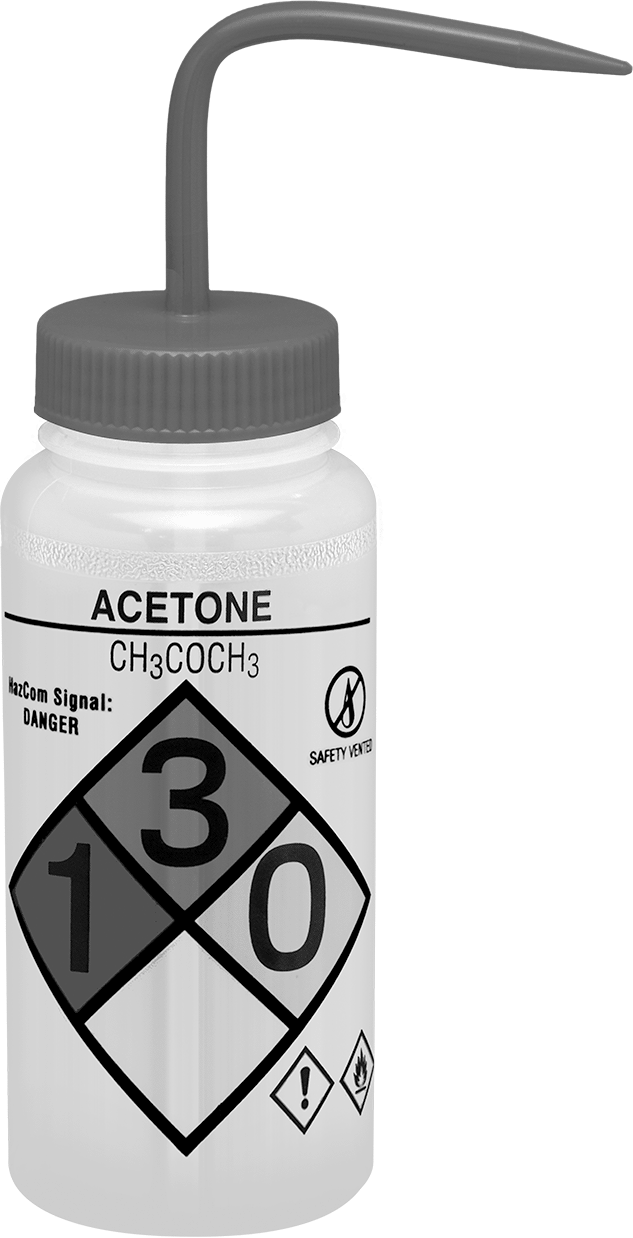 Açılı Nozullu Sıkma Şişesi, Her Açı, Aseton Mesajı, 32 FL. oz. Kapasite