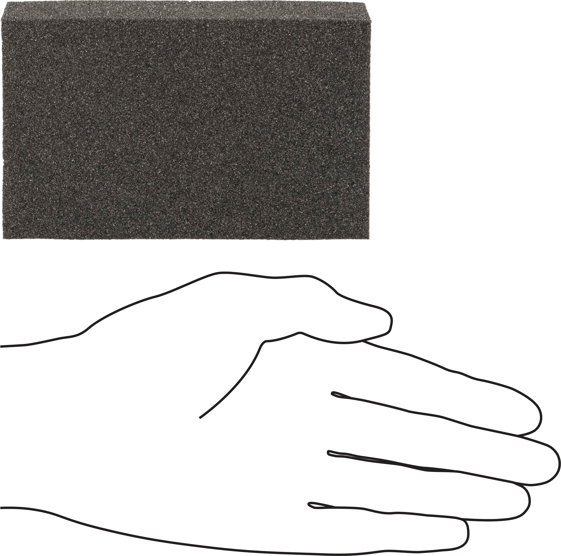 Zımpara Süngeri, 100 ve 150 Kum, 2-7/8" x 4-7/8" x 1"