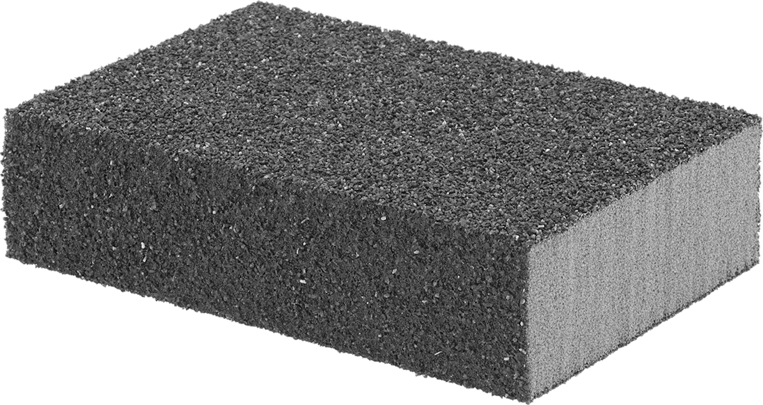 Zımpara Süngeri, 46 ve 80 Kum, 3-3/4" x 2-3/4" x 1"