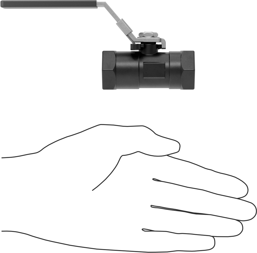Yakıt için Çelik Gövde Açma/Kapama Vanası, PTFE Plastik Conta, 1/2 NPT Dişi