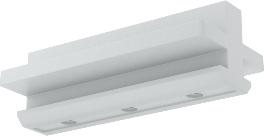 T-Yuvalı Çerçeve Rayı Kaydırma Parçası, T x Düz, 45 mm Yükseklikte Tek Ray için