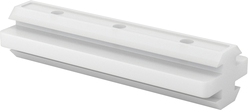 T-Yuvalı Çerçeve Rayı Kaydırma Parçası, T x T, 30 mm yüksekliğinde tek ray için