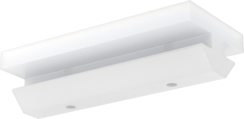 T-Yuvalı Çerçeve Rayı Kaydırma Parçası, T x Düz, 1-1/2" Yüksekliğinde Tek Ray için