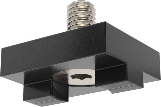 T-Yuvalı Çerçeve Rayı Kaydırma Parçası, Dikey Pivot, 25 mm Yükseklik Tek Ray için