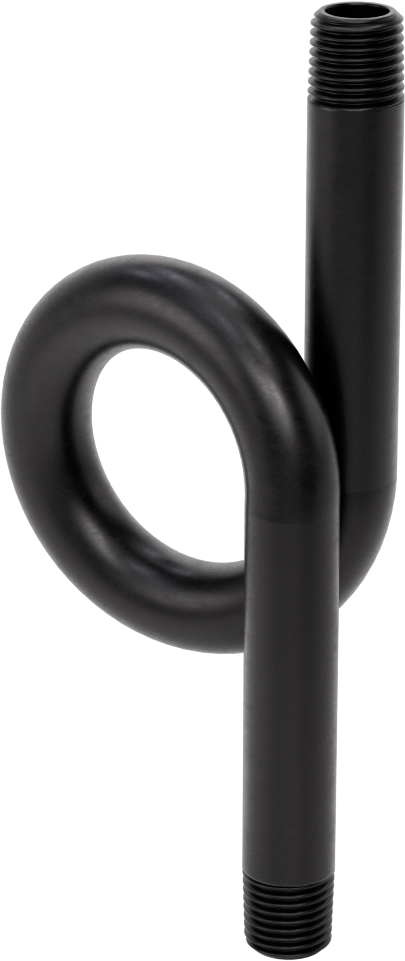 Gauge Siphon Tube, 1/4 NPT, Welded Steel, 5-1/2" Long, 300 PSI At 400°F