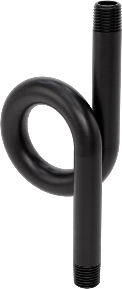 Gauge Siphon Tube, 1/4 NPT, Seamless, 5-1/2" Long, 2000 PSI At 750°F