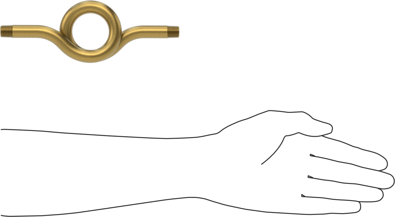 Gauge Siphon Tube, 1/4 NPT Male, Brass, 7-1/2" Long, 1000 PSI At 400°F