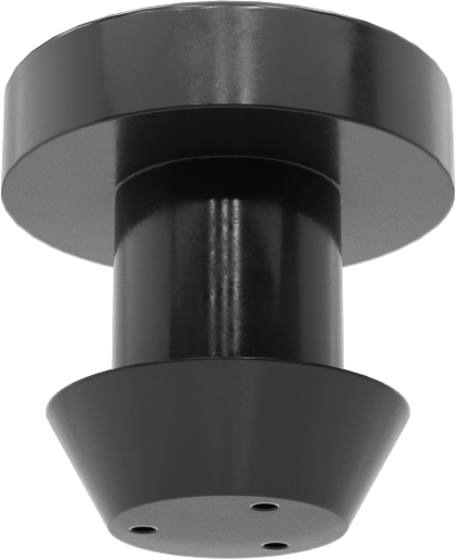 Hava Koşullarına Dayanıklı EPDM İt-Ve-Kal Tamponlar, 1/4" İç Çap için, 25/64 inç Sırt Çapı, 1/2" OD